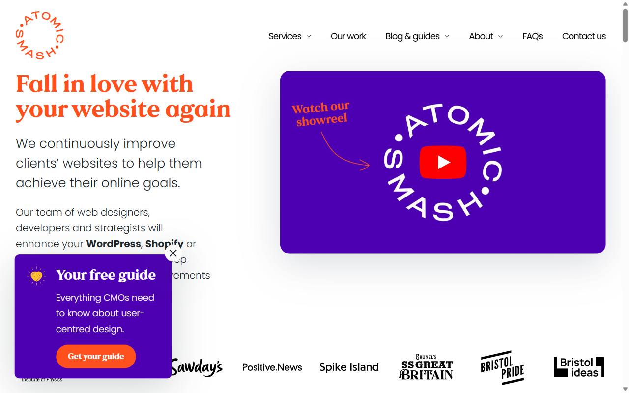 Atomic Smash homepage