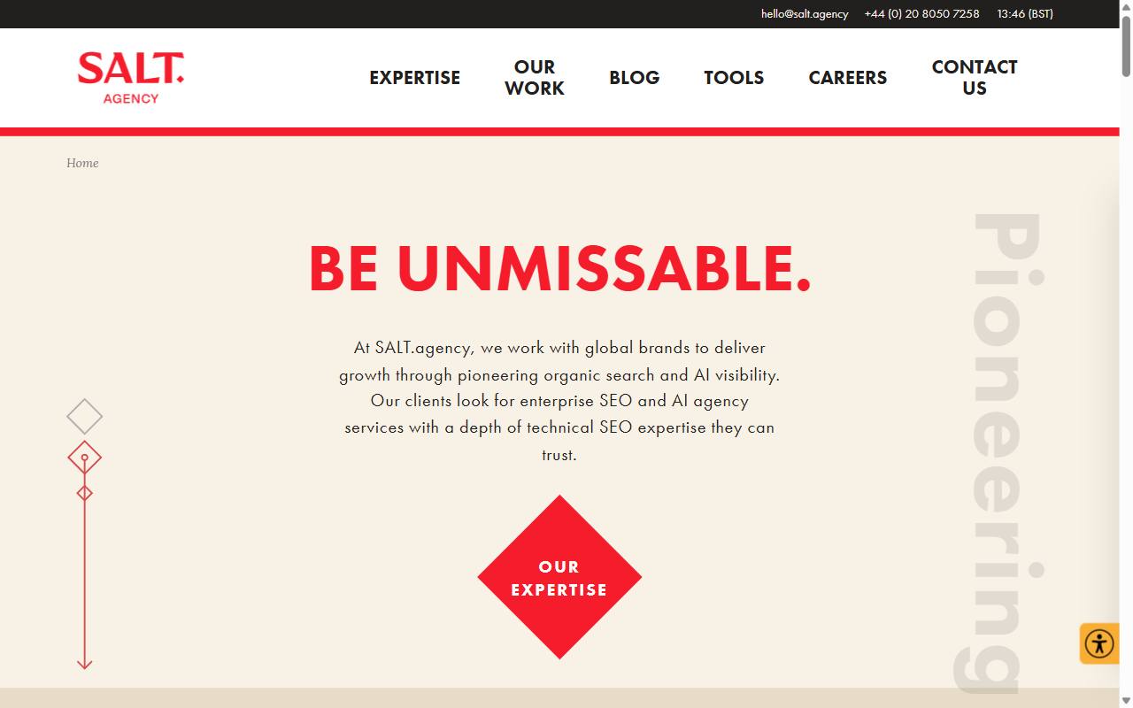 SALT.agency homepage
