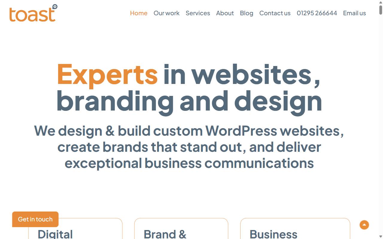 Toast Design homepage