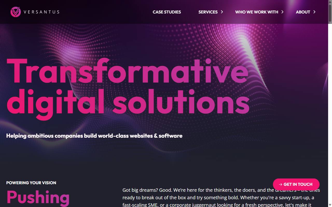 Versantus homepage