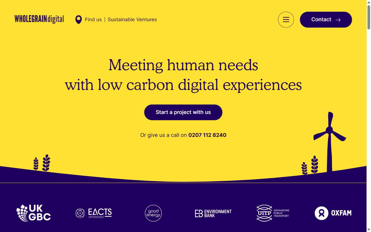 Wholegrain Digital homepage